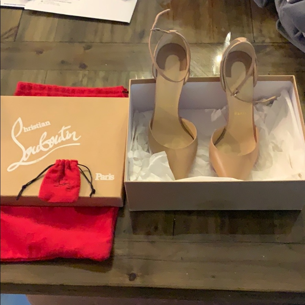 Christian Louboutin nude heels
